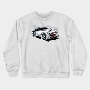 WHITE RETRO MONSTER CAR Crewneck Sweatshirt